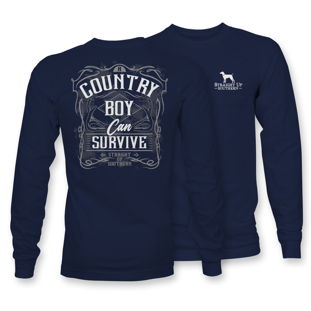 Country Boy - LONG SLEEVE - 21746 - Navy