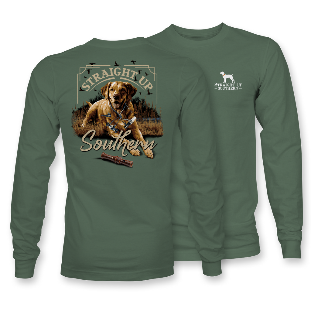 Duck Call Lab - LONG SLEEVE - 22190 - Military Green