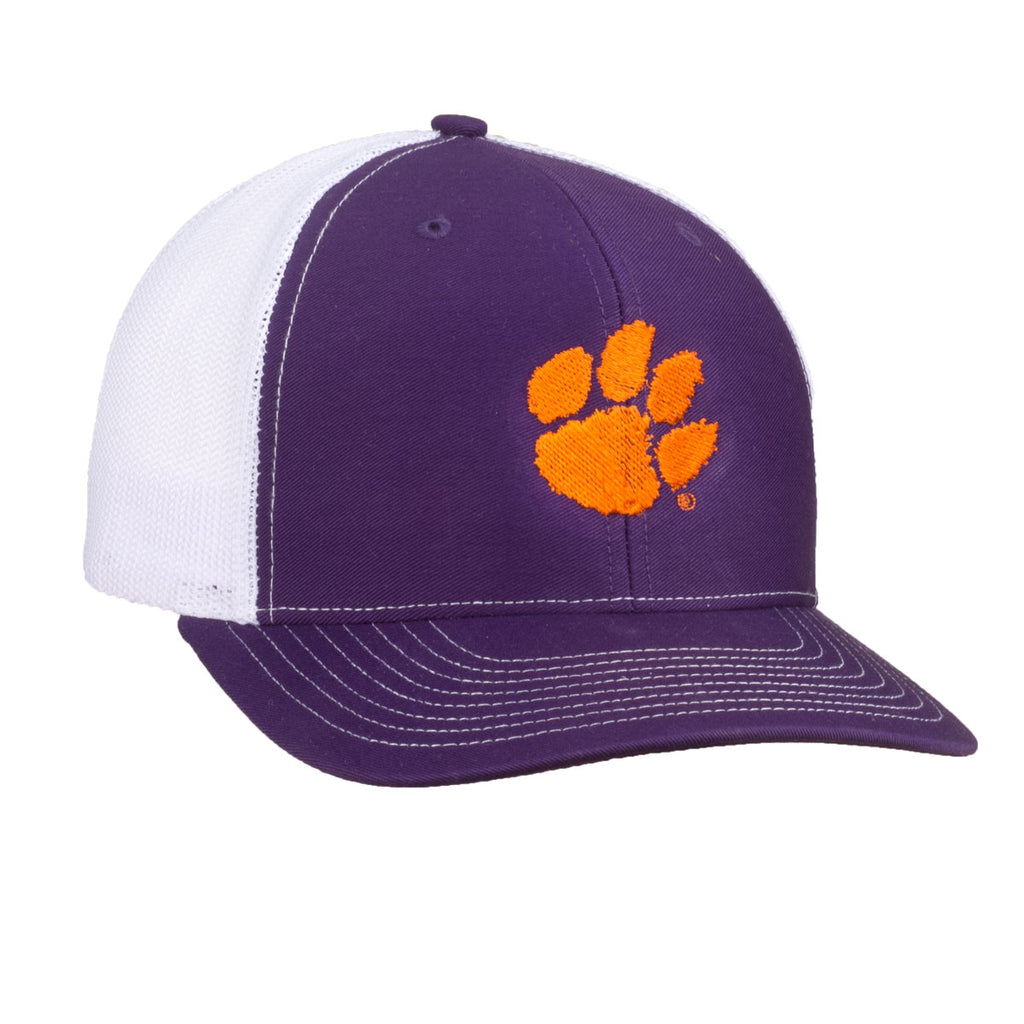 Paw Logo - Richardson Mesh Hat - Purple/White - 15878