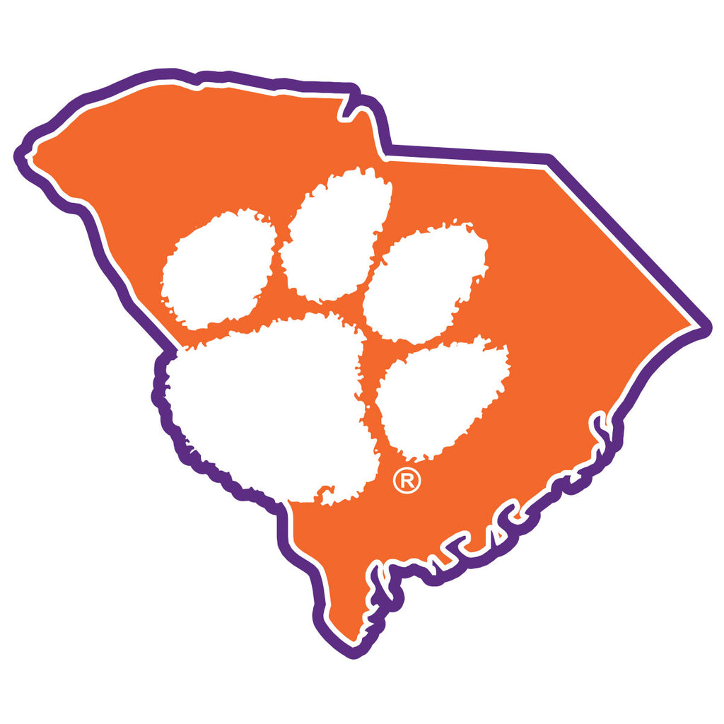 Clemson Logo State Decal - 15900