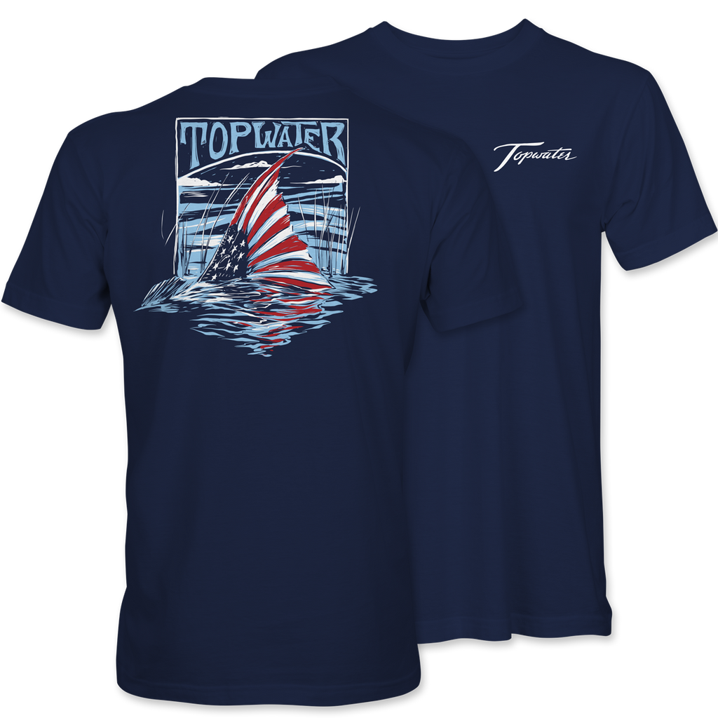 Tailing Redfish Flag - 17316 Navy