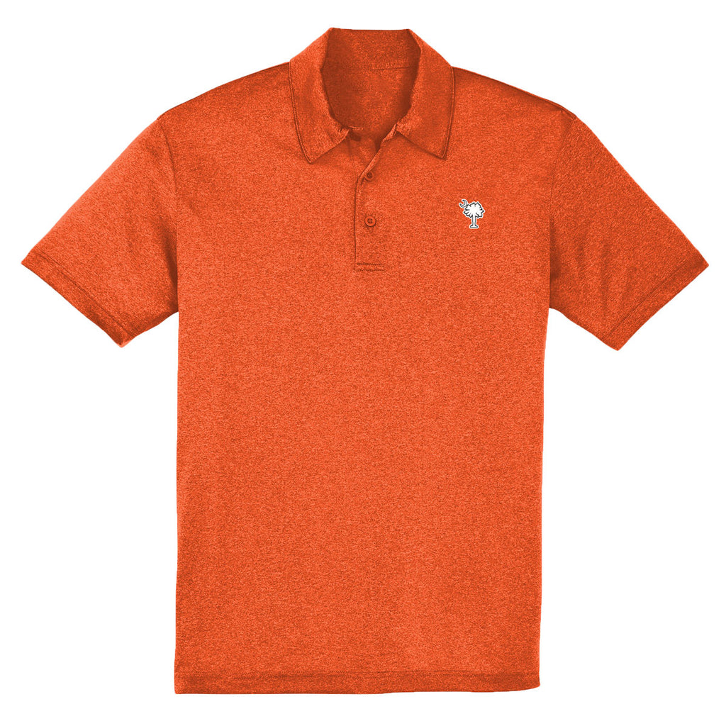 Palmetto Tree Embroidery Polo - Deep Orange Heather - 460