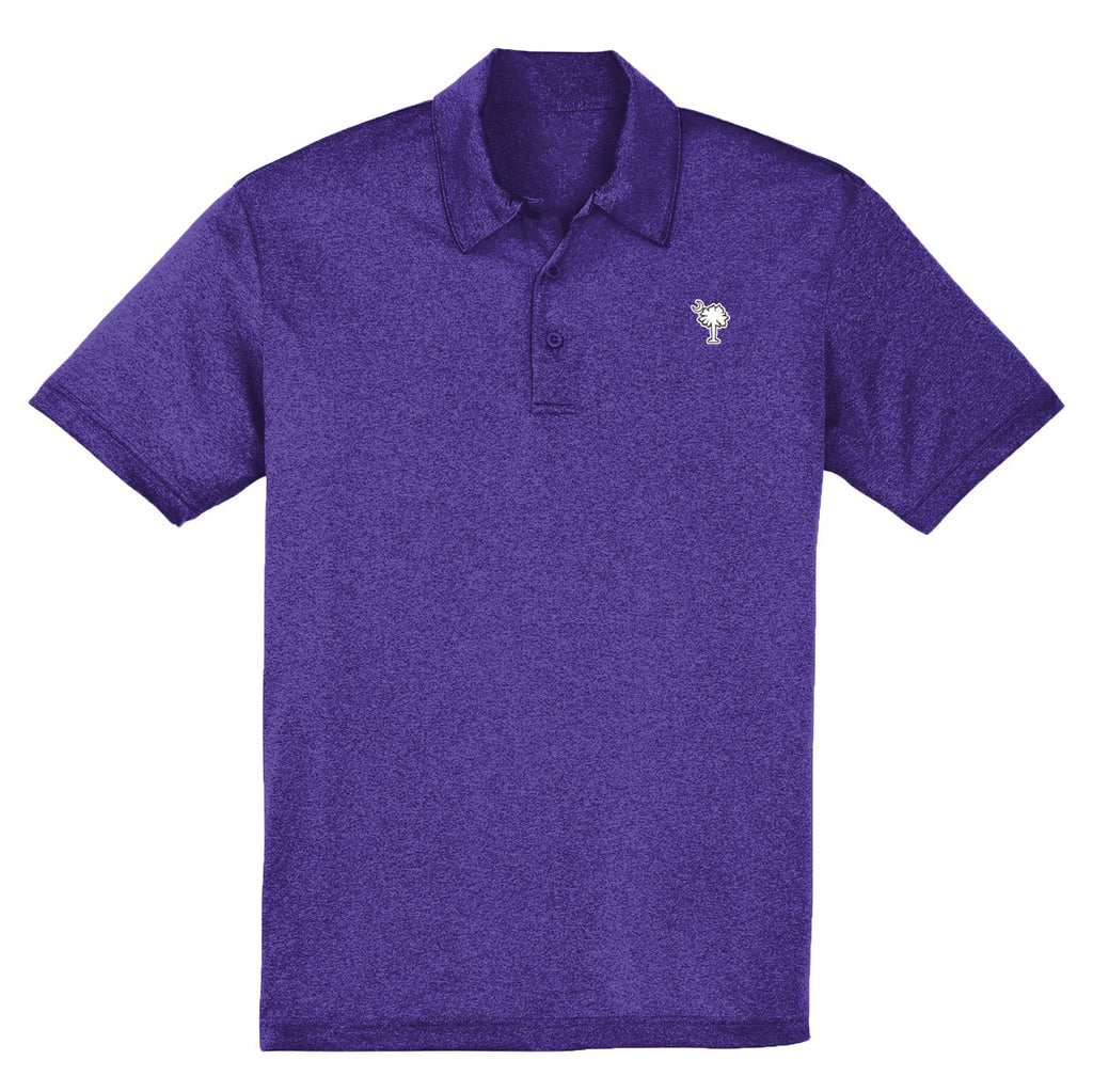 Palmetto Tree Embroidery Polo - Varsity Heather Purple - 460