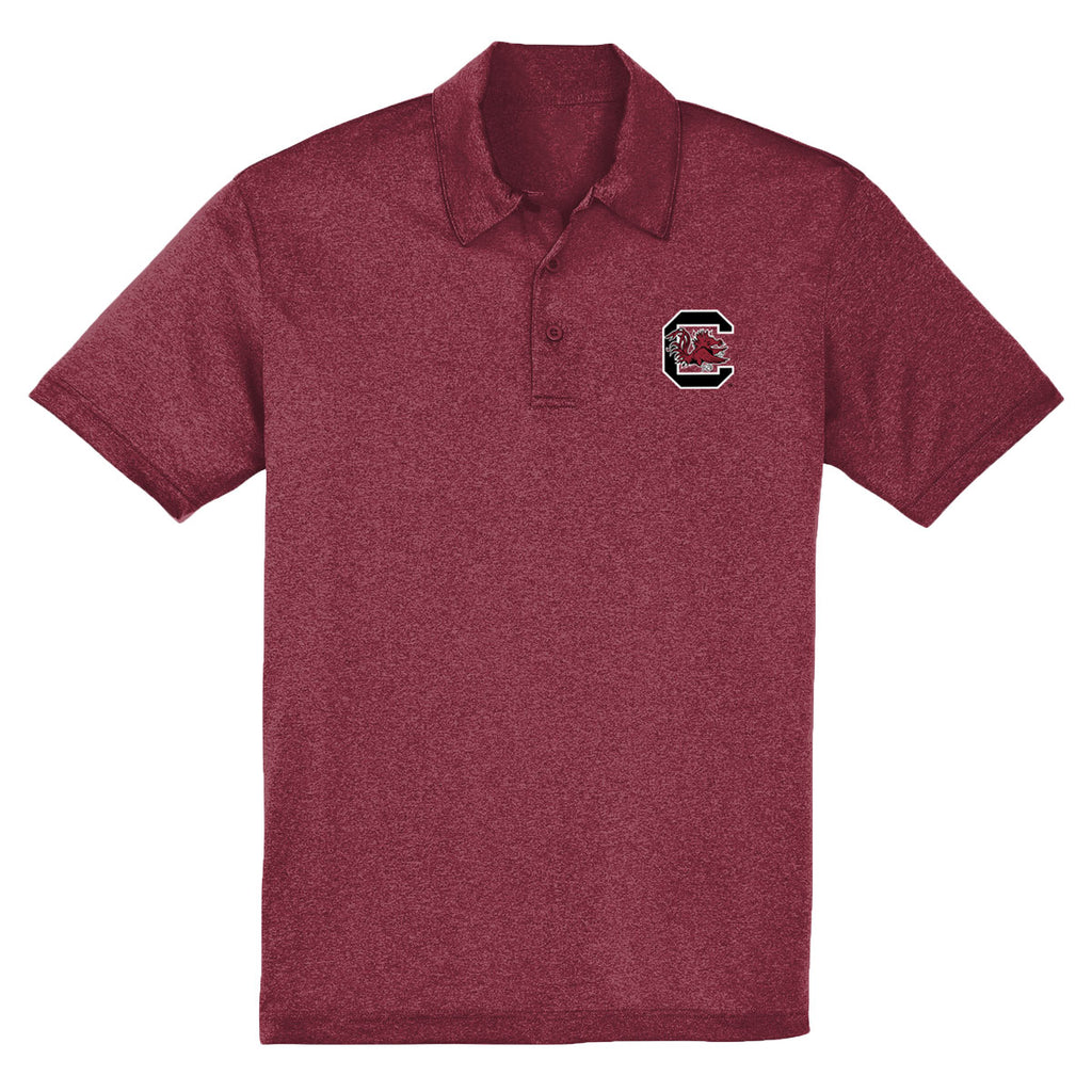 Block C Embroidery Polo - Cardinal Heather - 13214