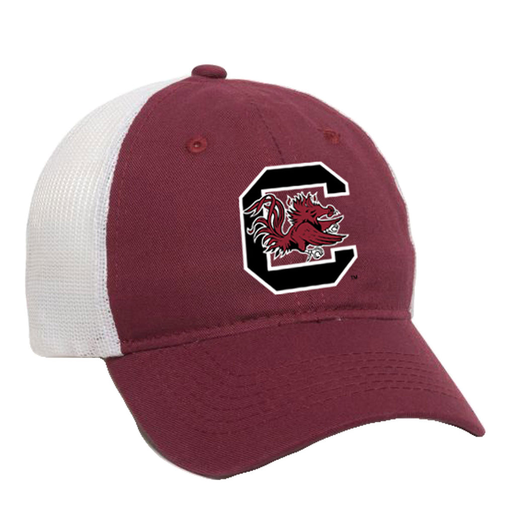 Block C Logo - Unstructured Hat - Burgundy/White - 19809