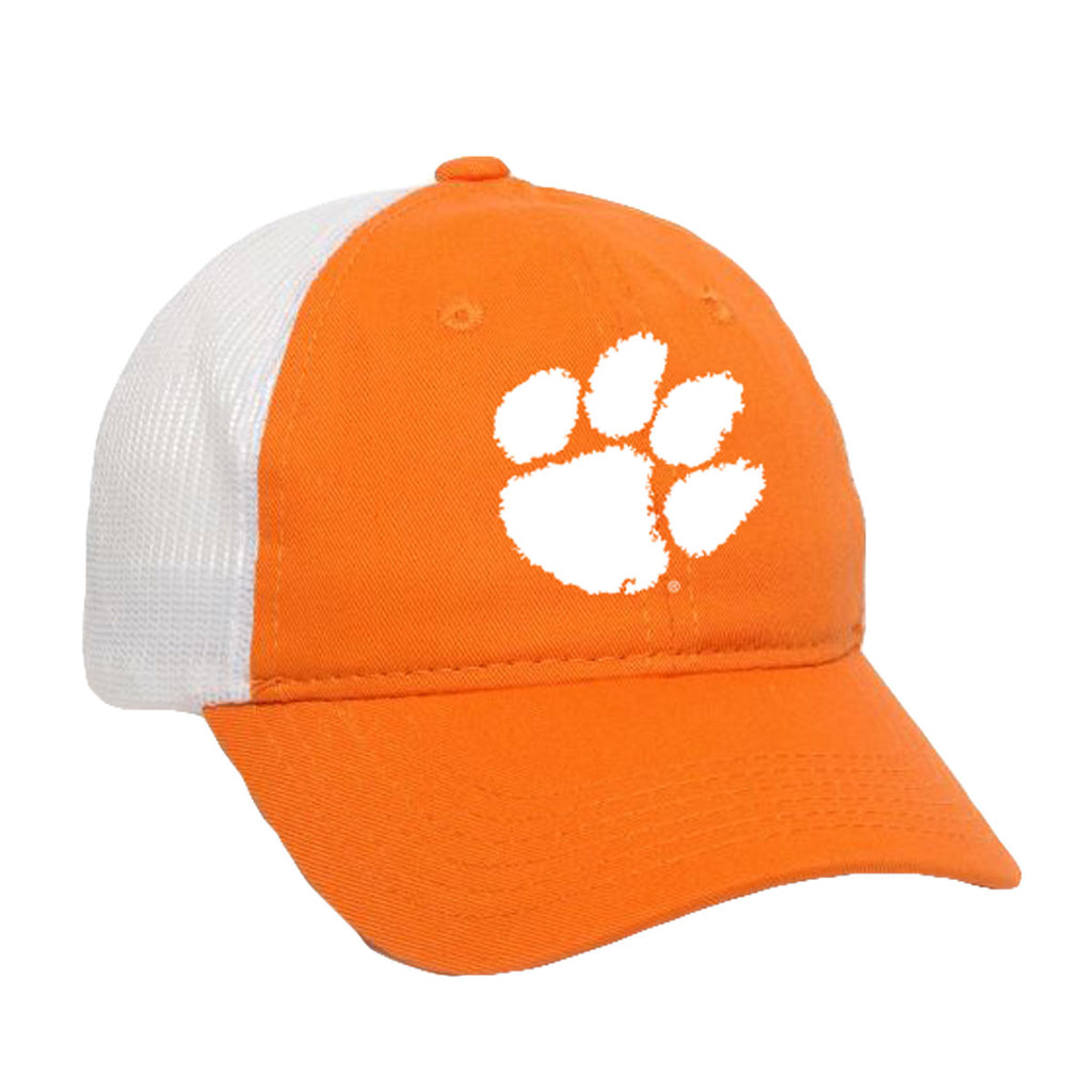 Paw Logo - Unstructured Mesh Hat - Orange/White - 19811