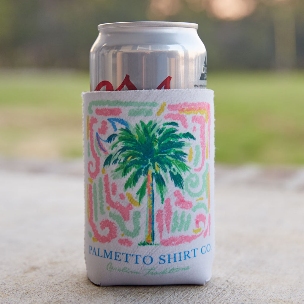 Palmetto Watercolor Reversible Koozie - 12621