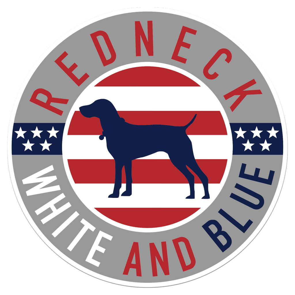 Redneck White Blue Decal - 20924