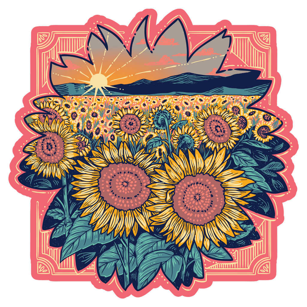 Sunflower Scene Decal - 20941