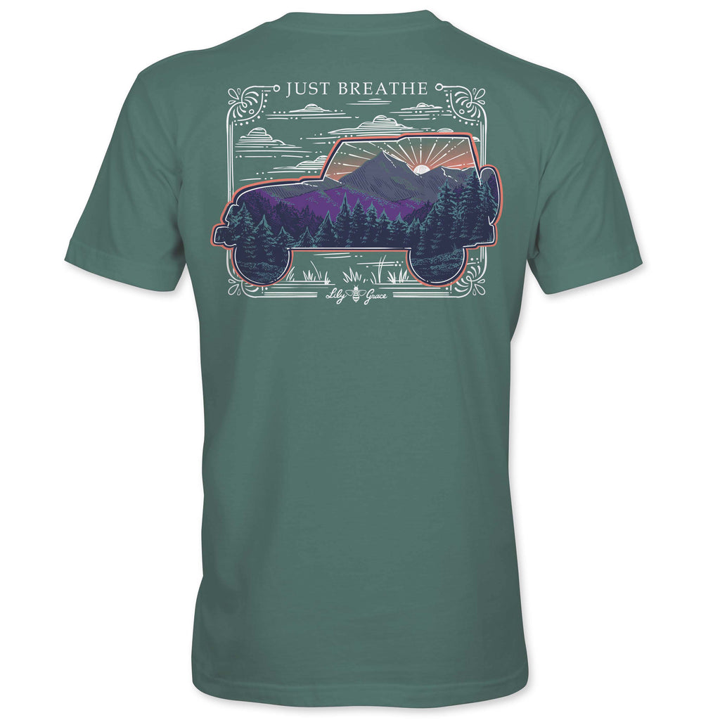 Mountain Scene Jeep - 21265 - Light Green