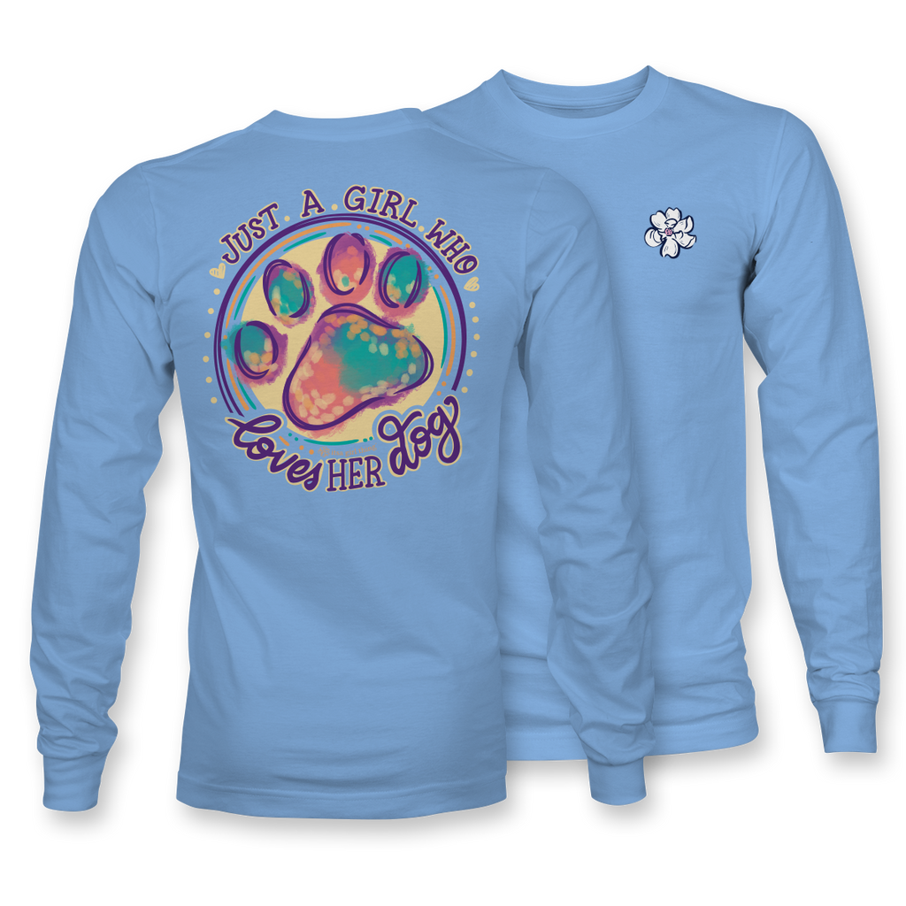 Just a Girl - LONG SLEEVE - Light Blue - 21687