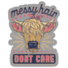 Messy Hair Cow Decal - 21754