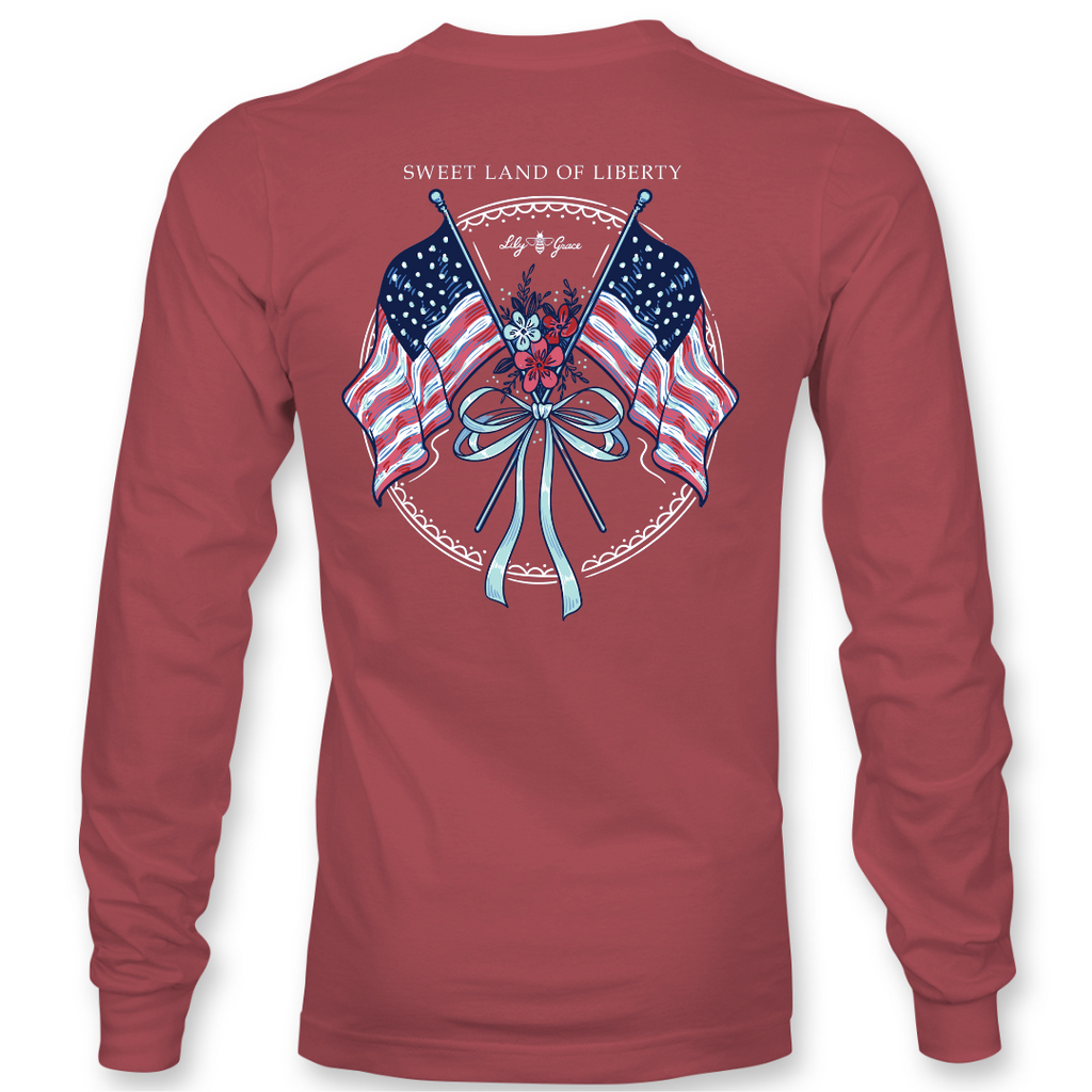 Patriotic Bow - LONG SLEEVE - 22068 - Brick