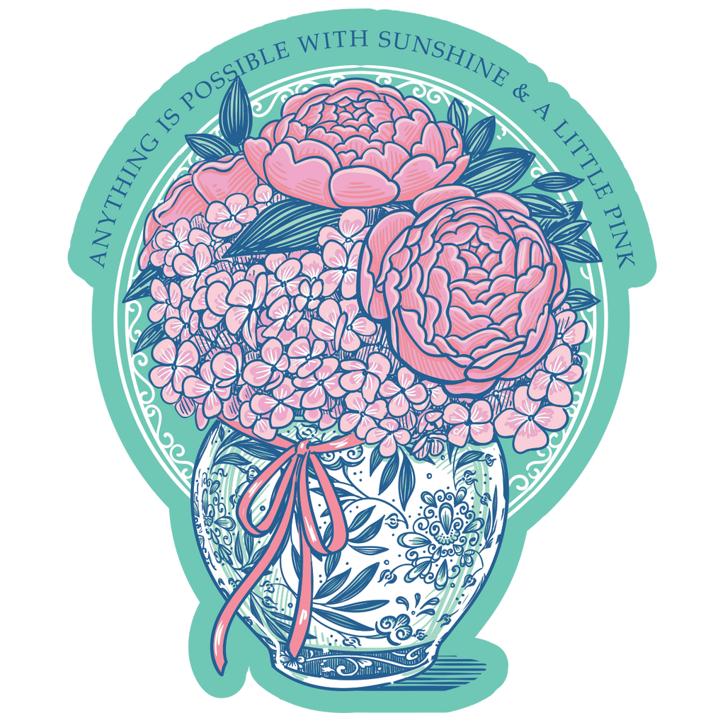 Peony Hydrangea Decal - 22117