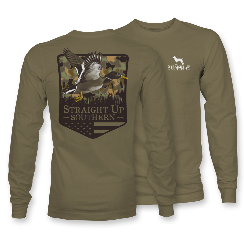 Duck Camo Patch - LONG SLEEVE - 22580 - Coyote Brown