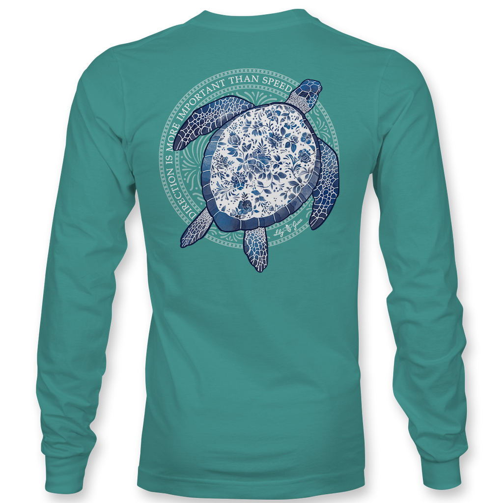 Porcelain Turtle - LONG SLEEVE - 22803 - Seafoam