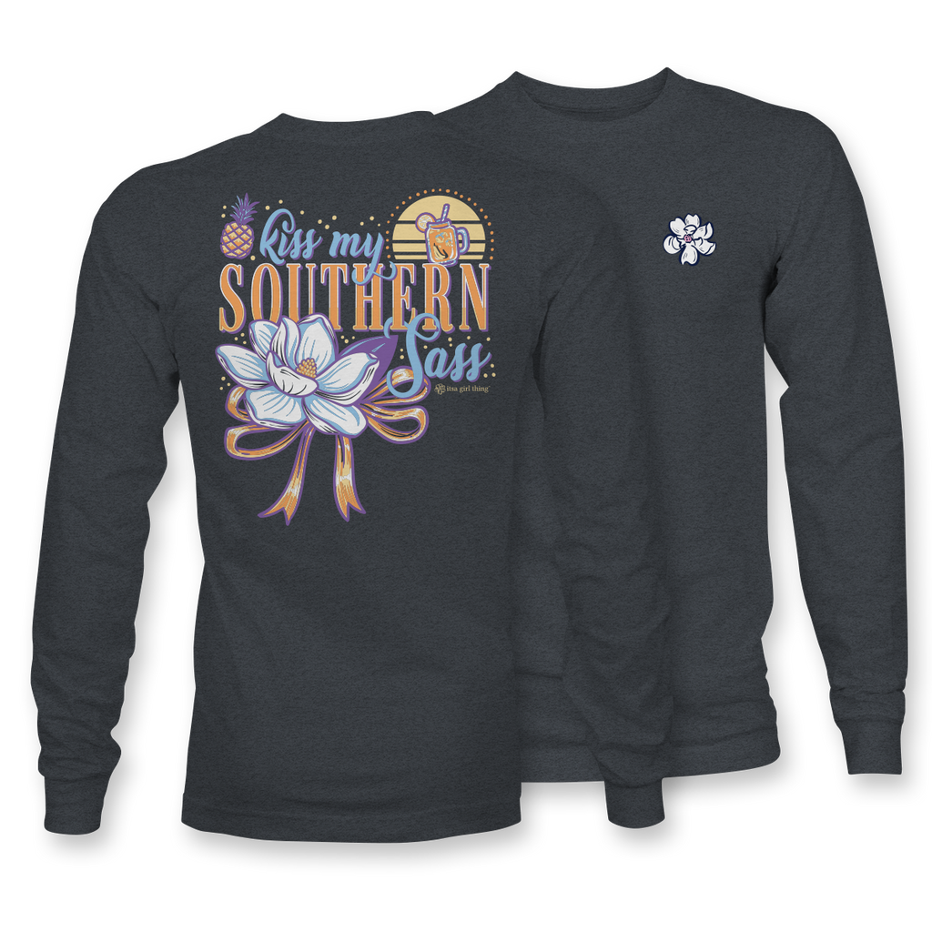 Southern Sass - LONG SLEEVE - Dark Heather - 22877