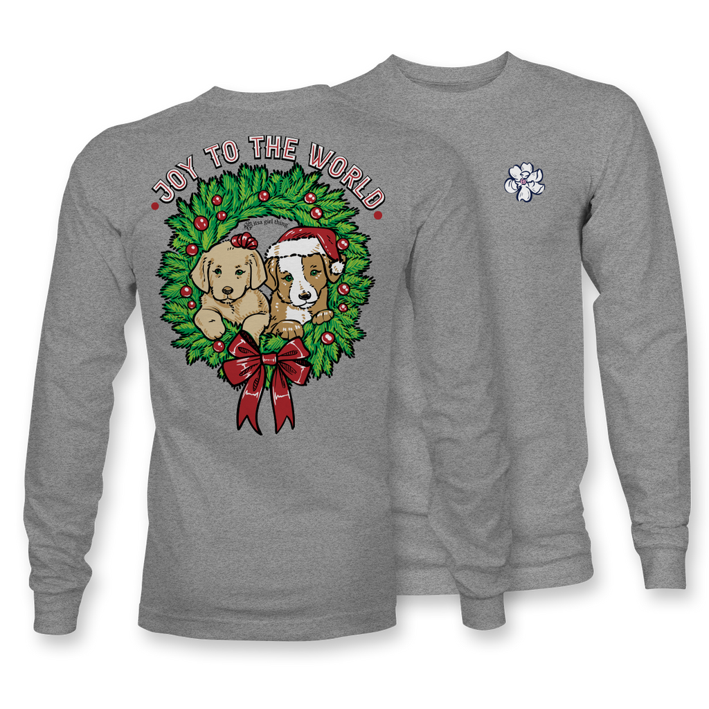 Dog Wreath - LONG SLEEVE - 23029