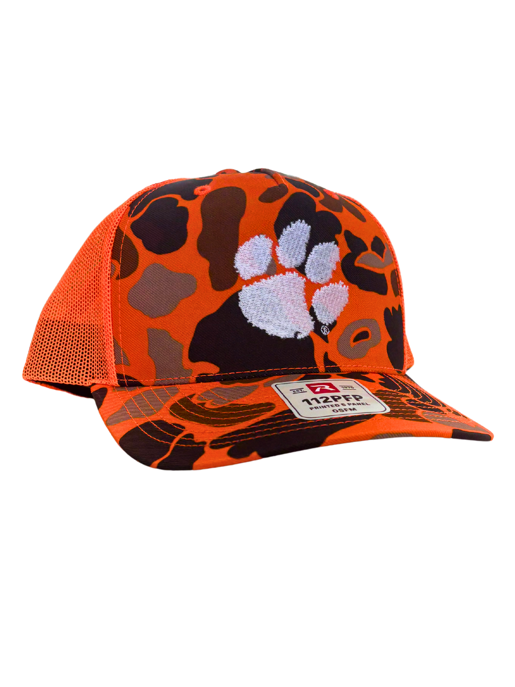 Paw Logo - Mesh Hat - Orange Camo - 23106