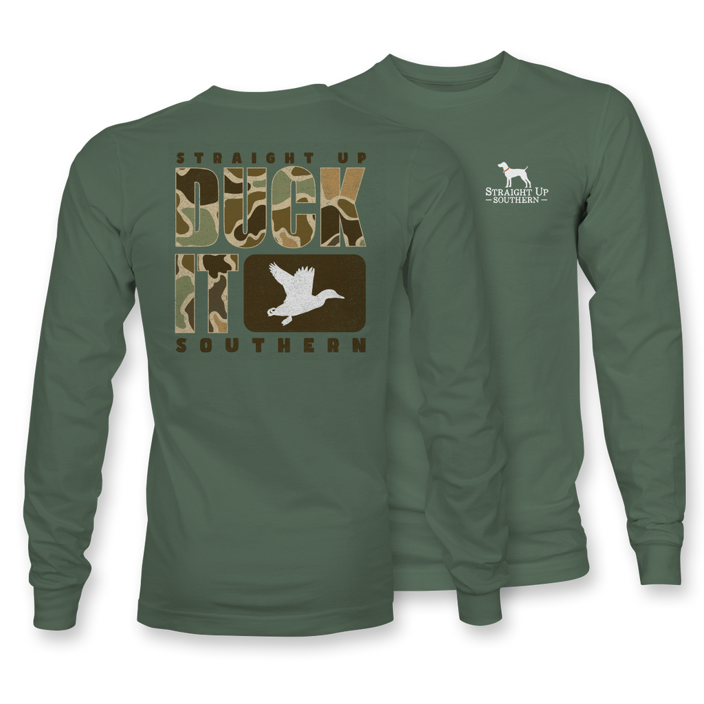 Duck It Camo - LONG SLEEVE - 23159 - Military Green