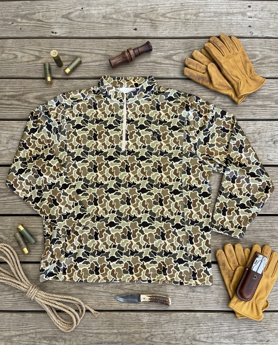Dog Logo - QUARTER ZIP - 23074 - CAMO