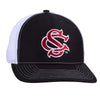 SC Logo - Richardson Mesh Hat - Black/White - 15886
